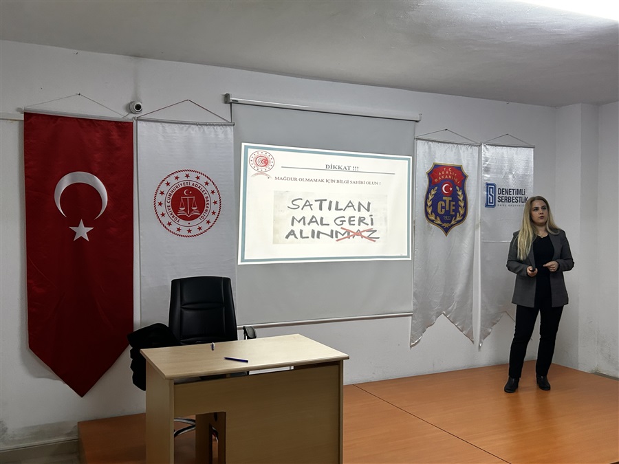 Yalova Denetimli Serbestlik Müdürlüğü’nde Tüketicinin Korunması Mevzuatı kapsamında sunum gerçekleştirilmiştir.